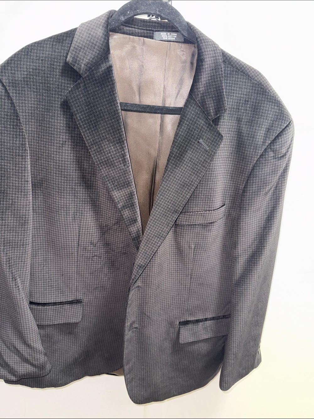 Men's  Black an brown Houndstooth Sport Coat Blazer